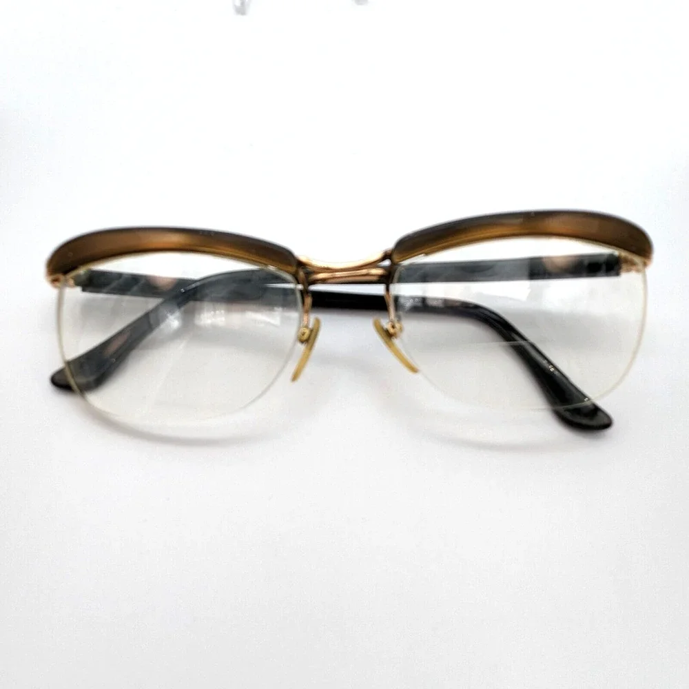 Amor Gold Filled Half Frame Glasses Vintage 1960s Made in France Says 18mm GF